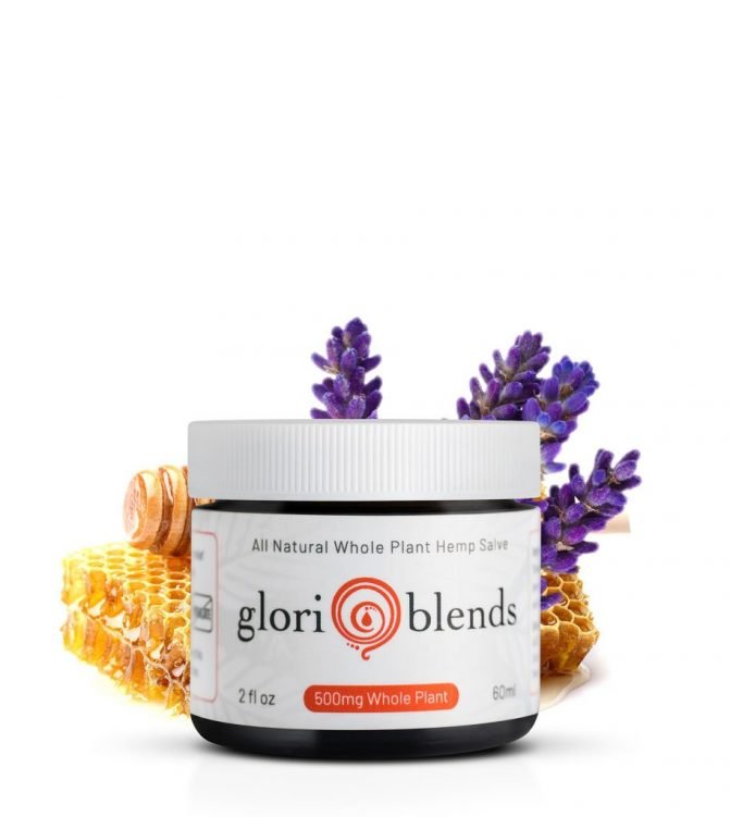 whole plant hemp salve for pain relief 2oz container