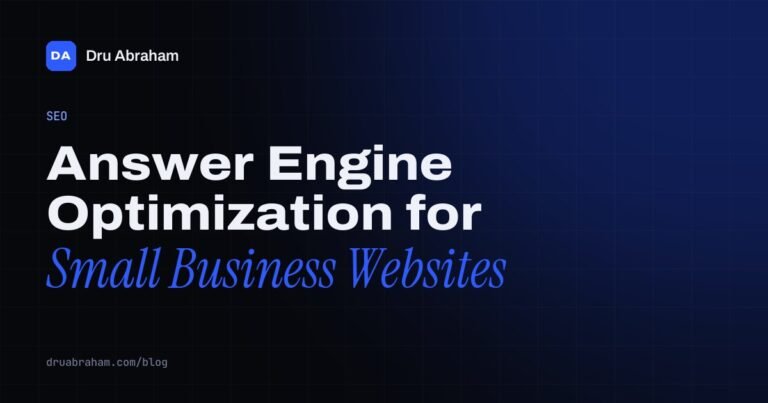 Answer Engine Optimization for Small Business Websites